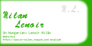 milan lenoir business card